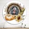 Designart Thanksgiving Vintage Turkey Farmhouse Circle Wall Art